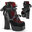 CHARADE-110 Black Red Velvet