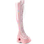 Demonia DYNAMITE-300 Black. Pink Stretch Hologram Over-the-Knee Boots