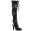 Demonia GLAM-300 Black Velvet Over-the-Knee Boots