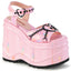 Demonia WAVE-09 Baby Pink Hologram Sandals