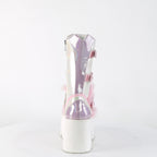 Demonia ASHES-120 Baby Pink Lavender Holographic Knee-High Boots