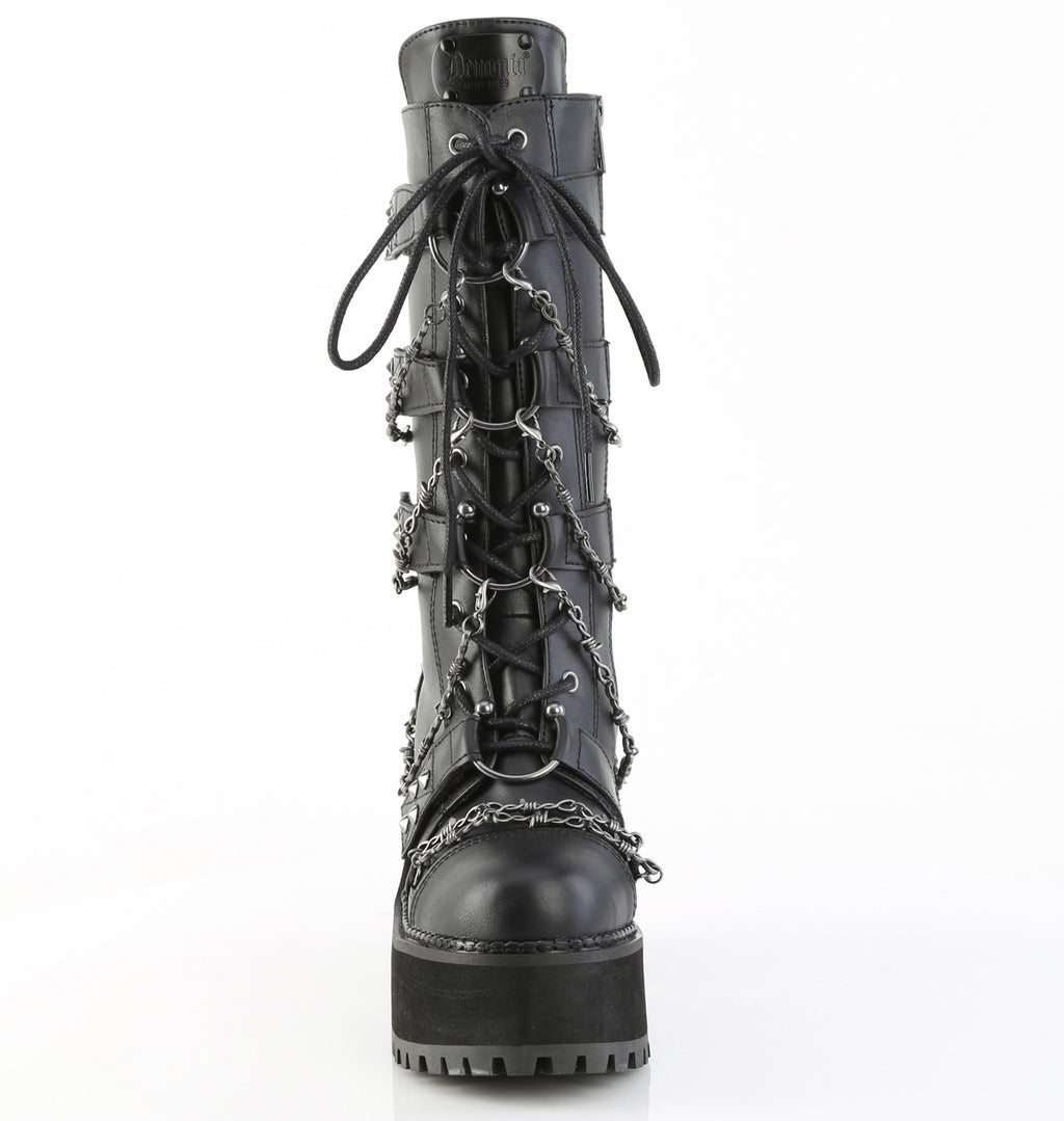 ASSAULT-117 Black Vegan Leather