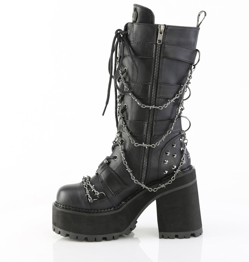 ASSAULT-117 Black Vegan Leather