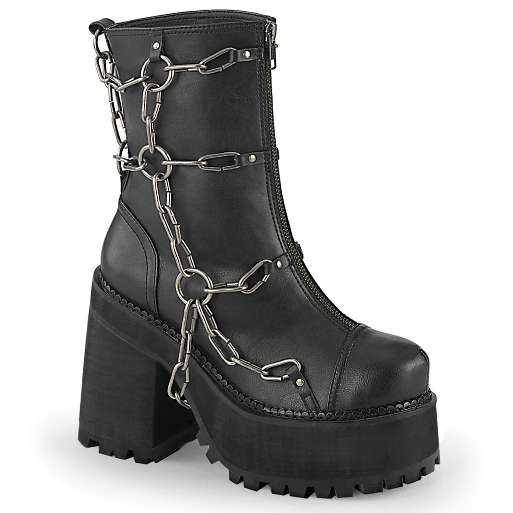 ASSAULT-66 Black Vegan Leather
