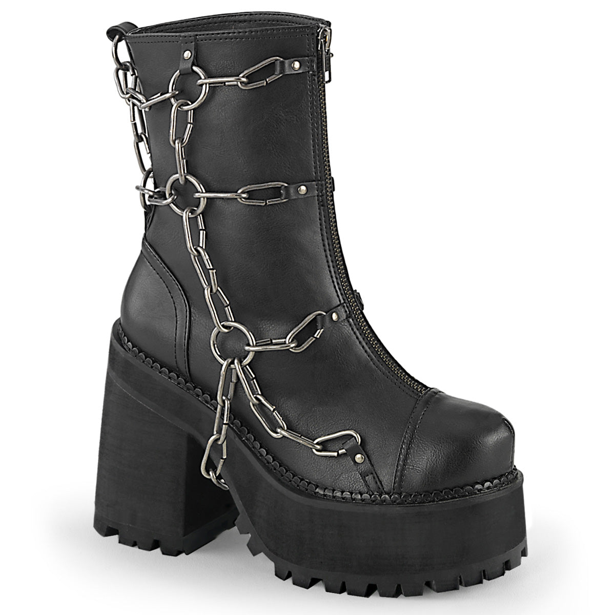ASSAULT-66 Black Vegan Leather