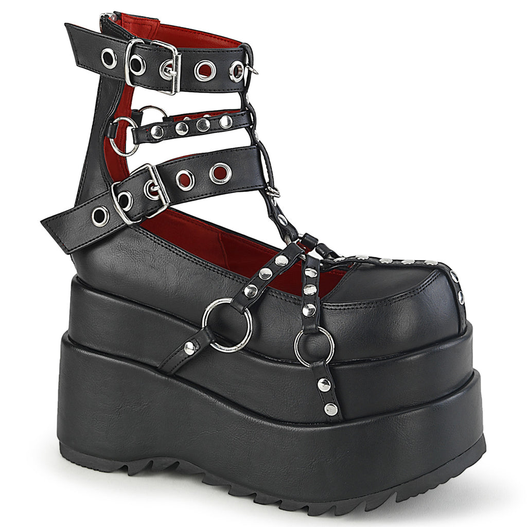 Demonia BEAR-28 Black Ankle Boots