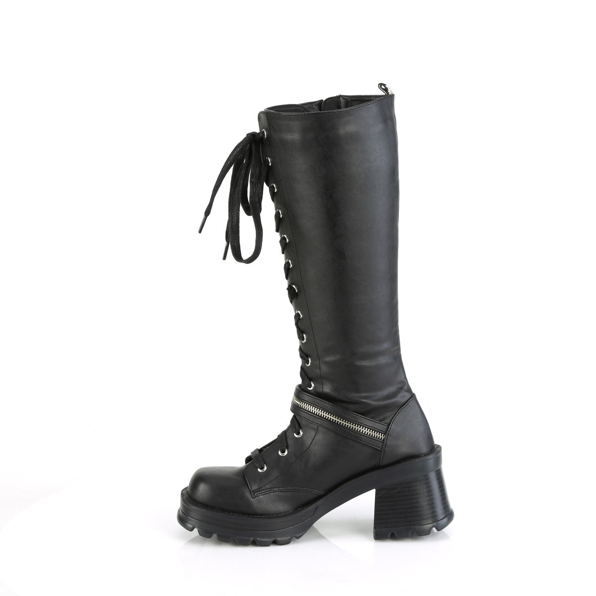 BRATTY-206 Black Vegan Leather