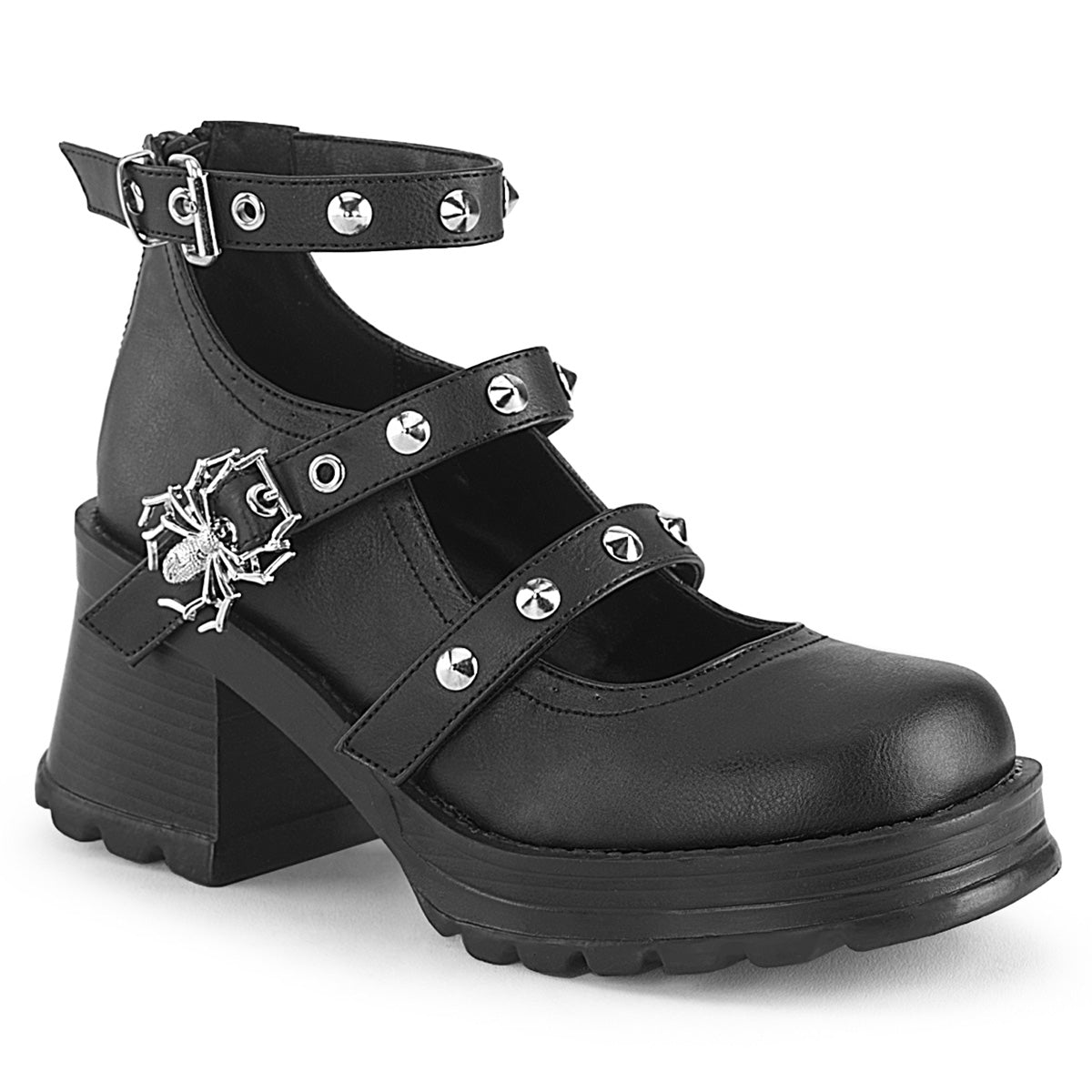 BRATTY-30 Black Vegan Leather Main image