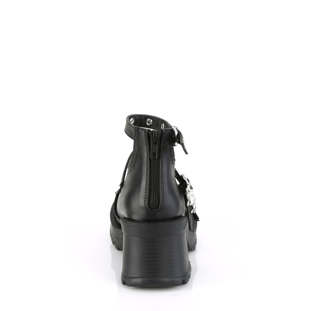 BRATTY-30 Black Vegan Leather