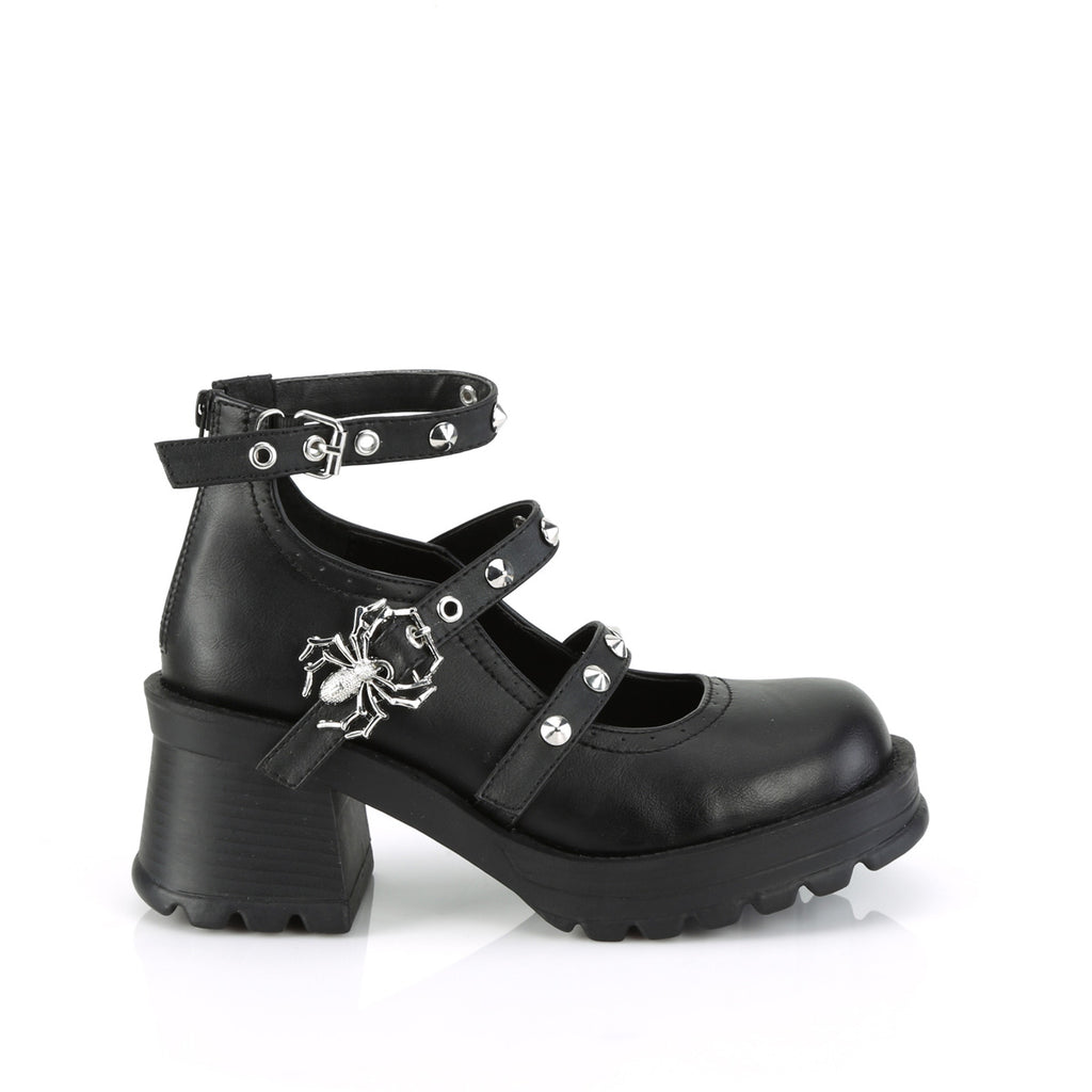 BRATTY-30 Black Vegan Leather