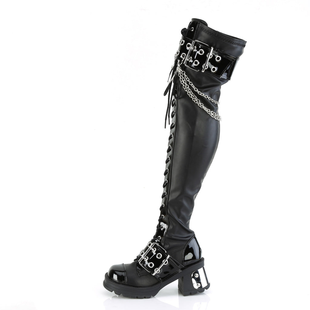 BRATTY-304 Black Stretch Pu