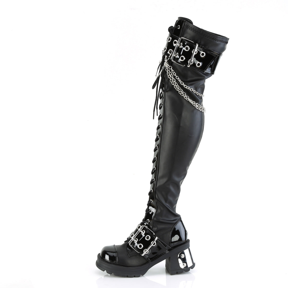 BRATTY-304 Black Stretch Pu