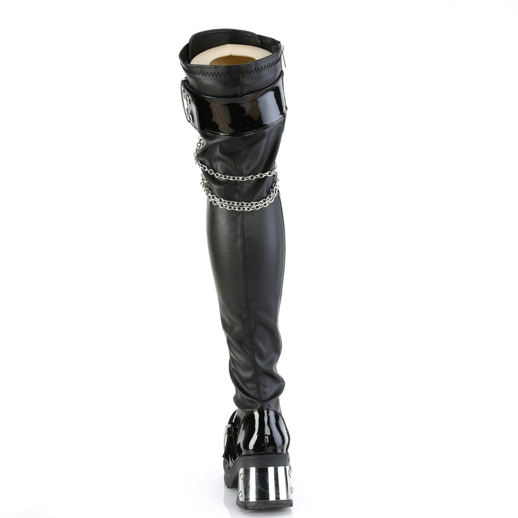 BRATTY-304 Black Stretch Pu