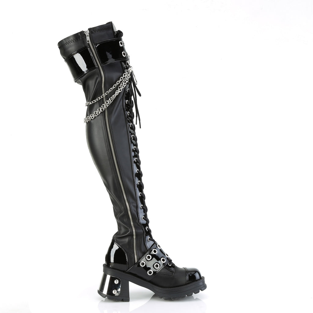 BRATTY-304 Black Stretch Pu
