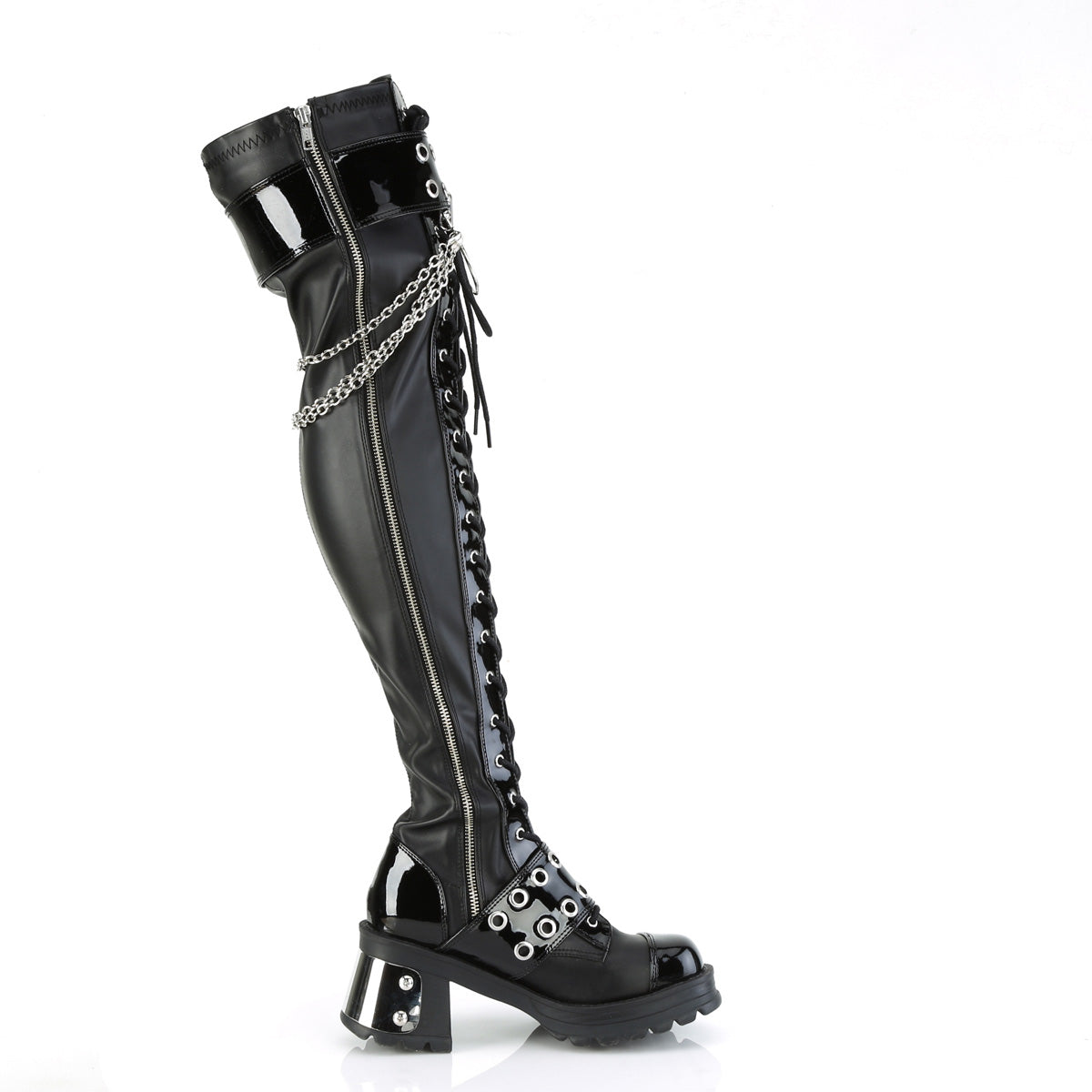 BRATTY-304 Black Stretch Pu