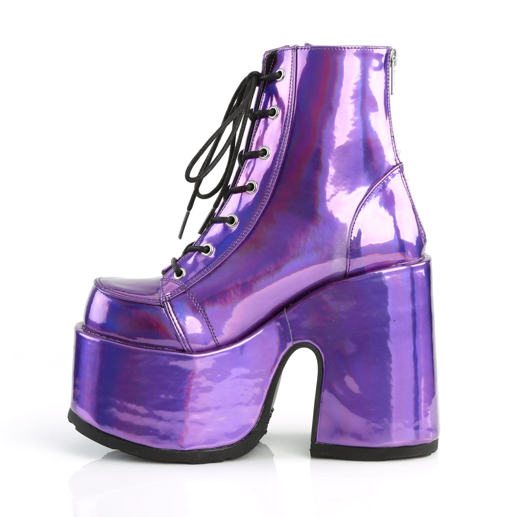 CAMEL-203 Purple Hologram Vegan Leather