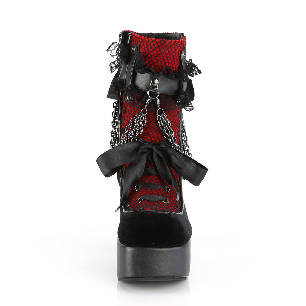 CHARADE-110 Black Red Velvet