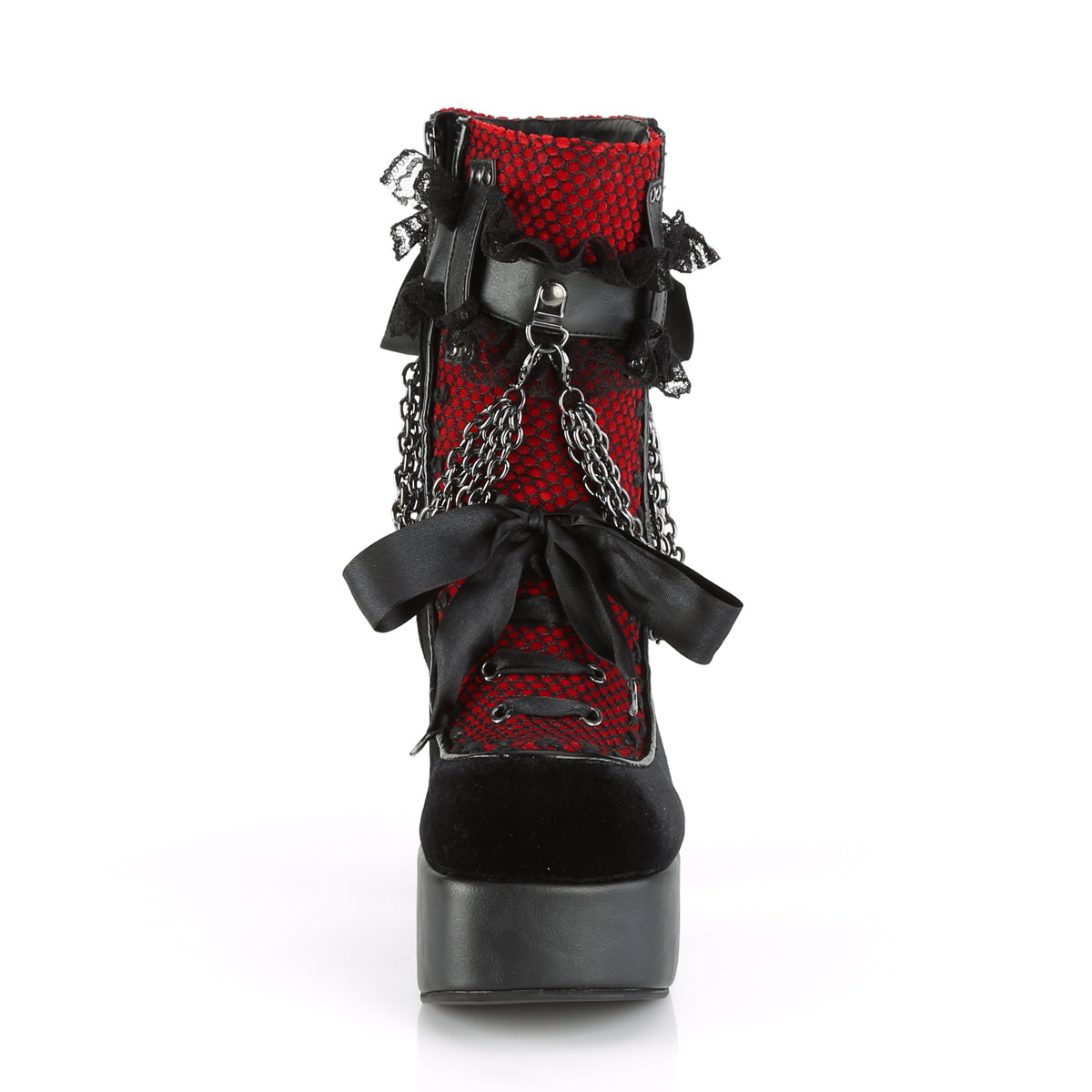 CHARADE-110 Black Red Velvet