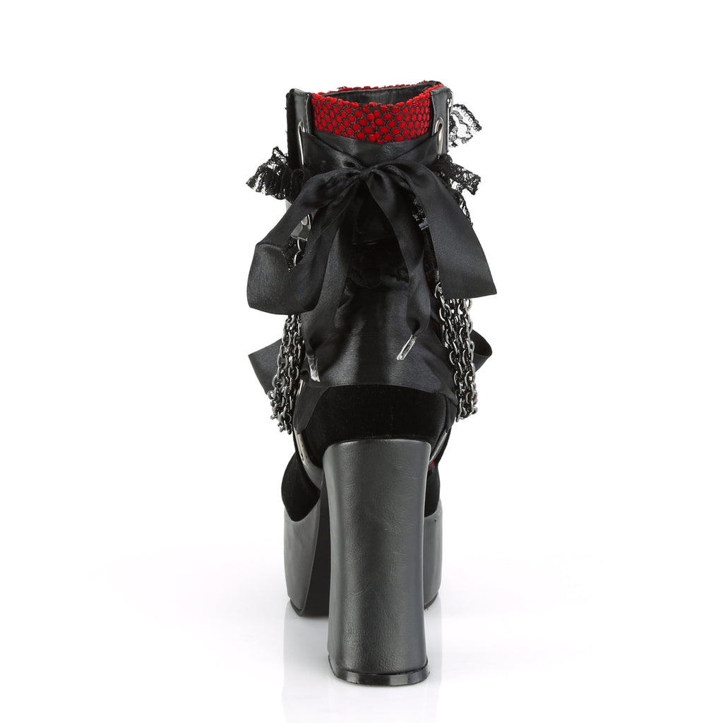 CHARADE-110 Black Red Velvet