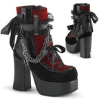 CHARADE-110 Black Red Velvet