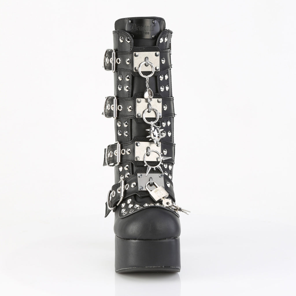 CHARADE-118 Black Vegan Leather