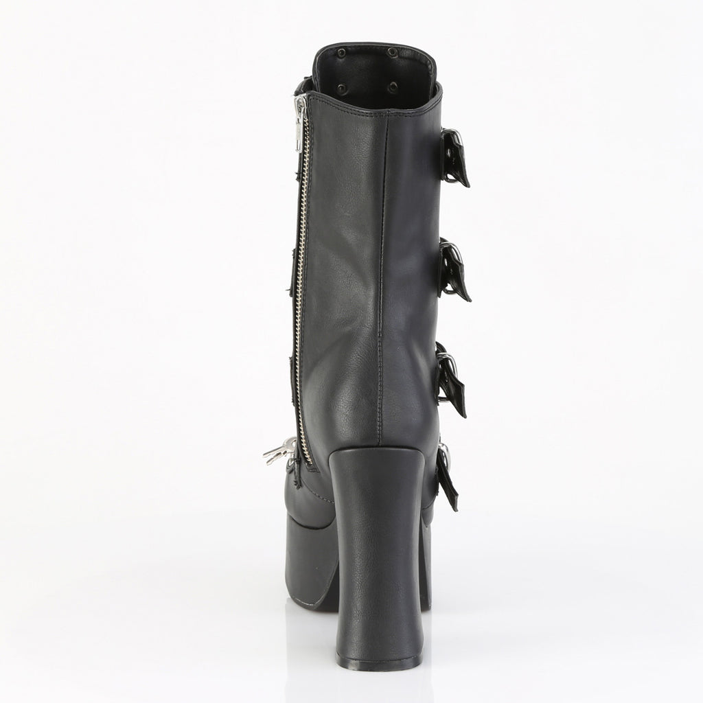 CHARADE-118 Black Vegan Leather