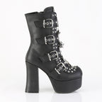CHARADE-118 Black Vegan Leather
