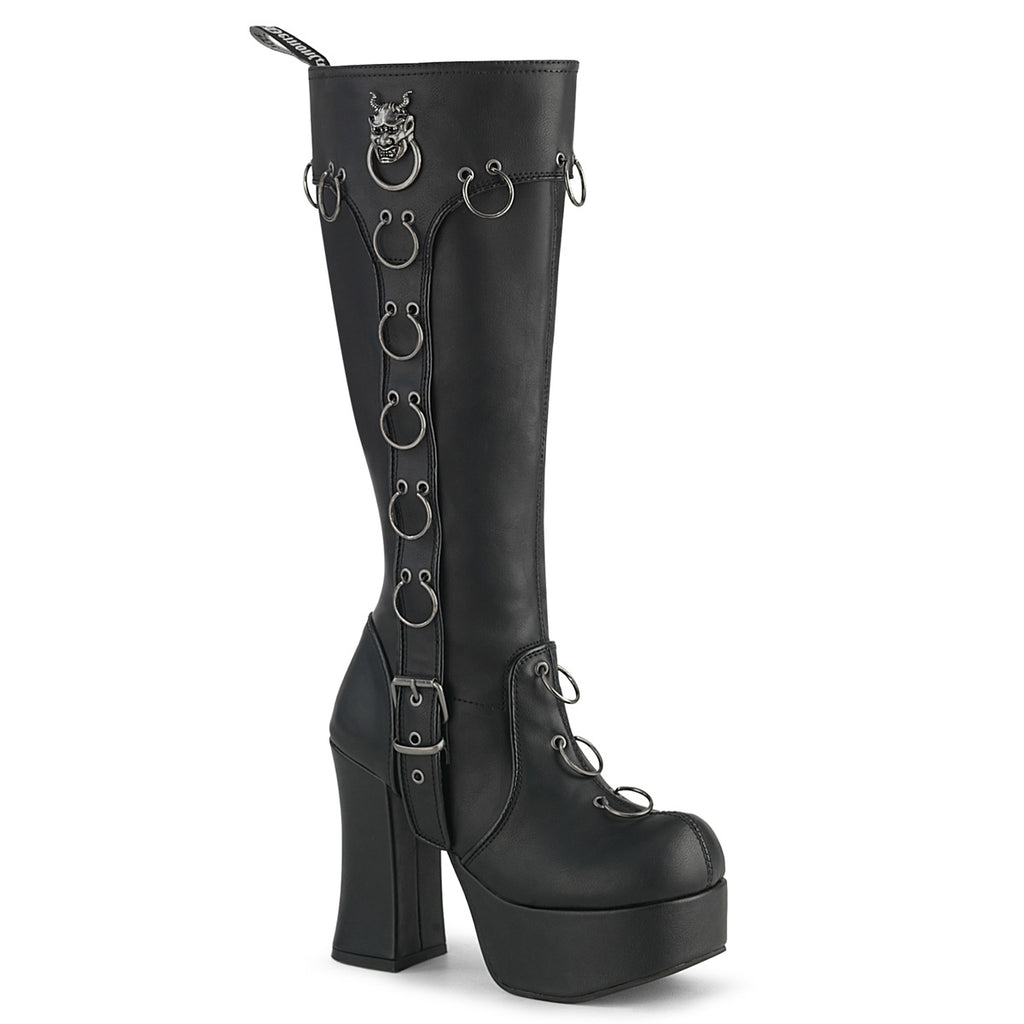 CHARADE-211 Black Vegan Leather