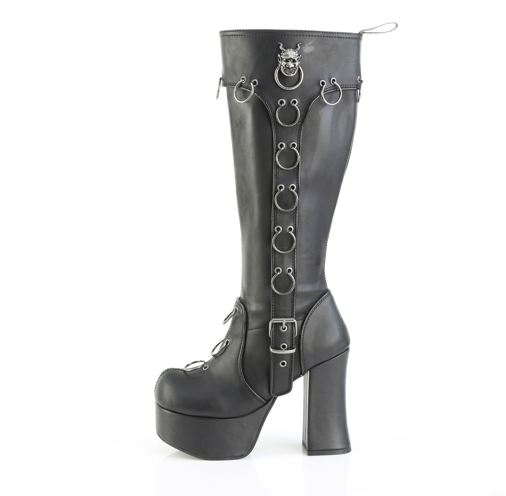 CHARADE-211 Black Vegan Leather