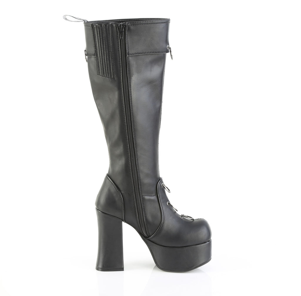 CHARADE-211 Black Vegan Leather