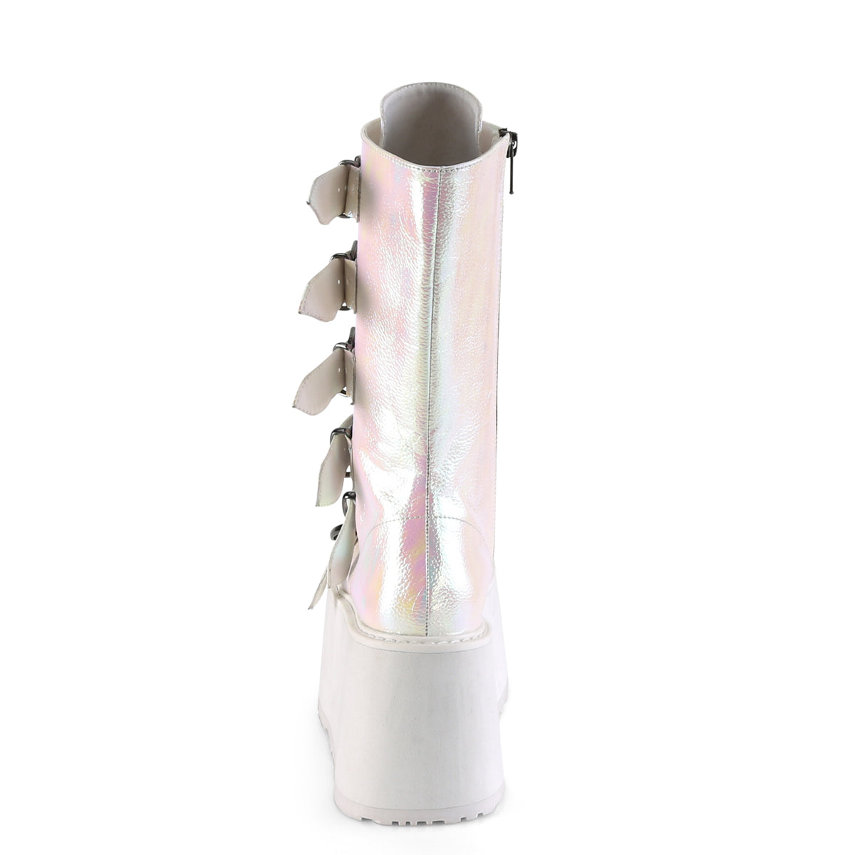 Demonia DAMNED-225 Pearl Iridescent Knee-High Boots