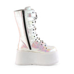 Demonia DAMNED-225 Pearl Iridescent Knee-High Boots