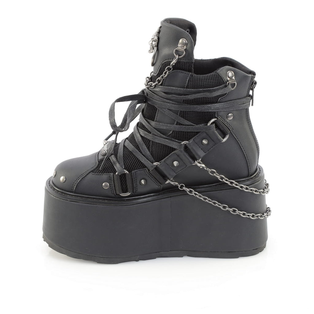 Demonia DAMNED-60 Black Ankle Boots