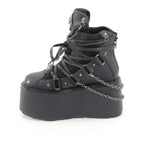 Demonia DAMNED-60 Black Ankle Boots