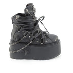 Demonia DAMNED-60 Black Ankle Boots