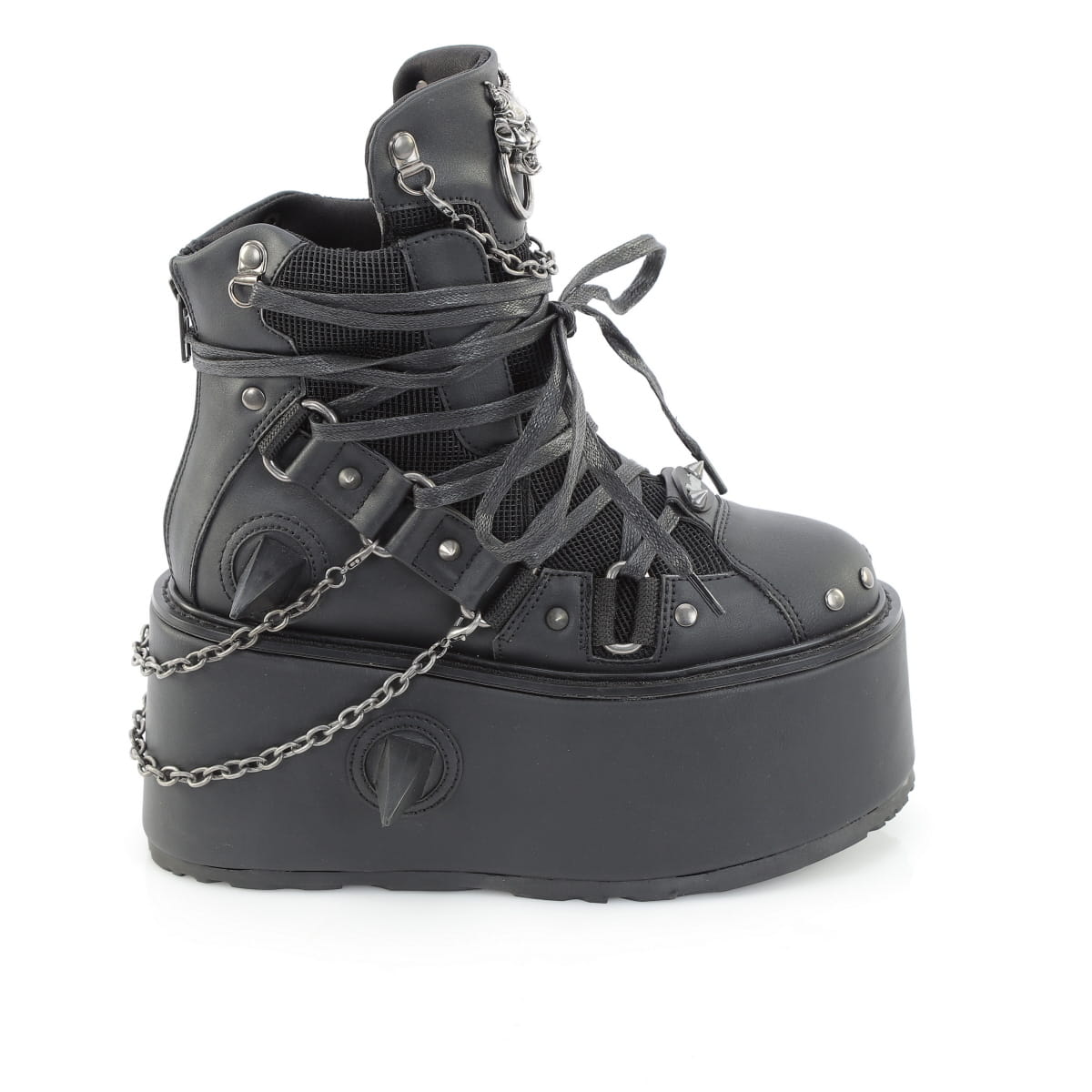 Demonia DAMNED-60 Black Ankle Boots