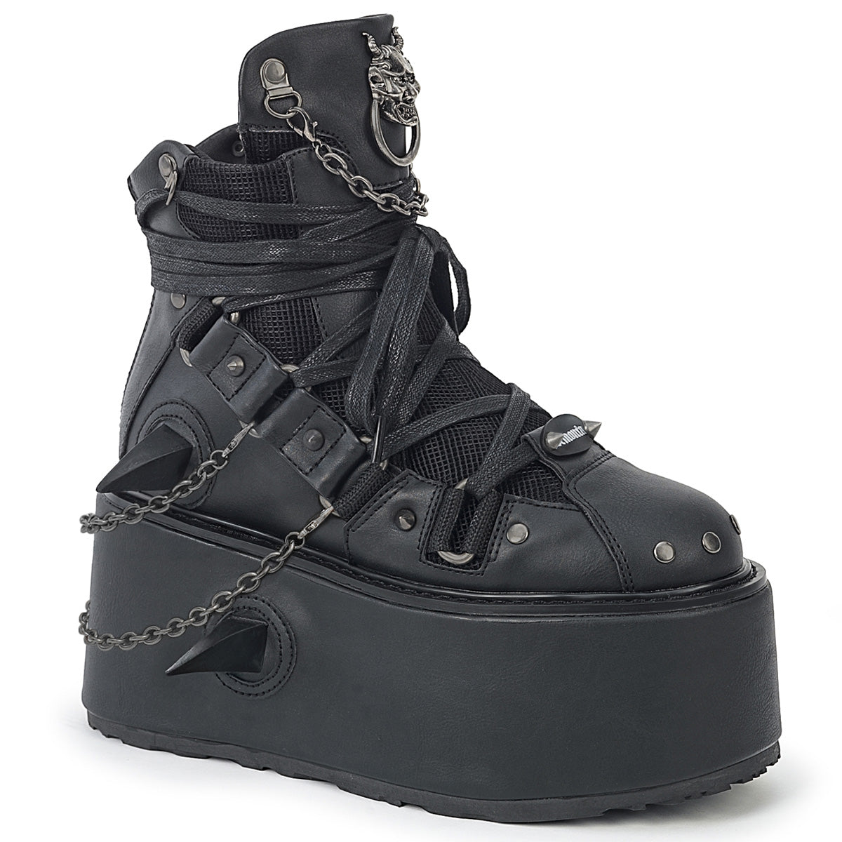 Demonia DAMNED-60 Black Ankle Boots Main image