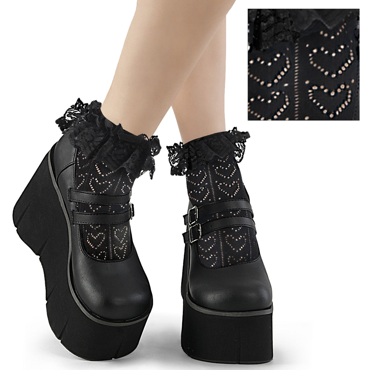 Demonia DH-15 Black & Socks Main image