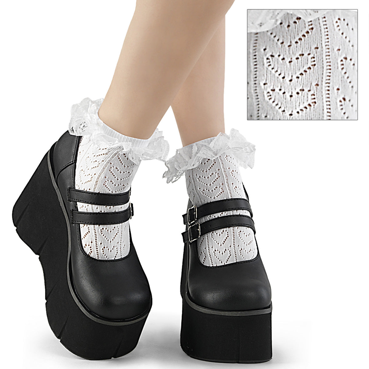 Demonia DH-15 White & Socks Main image
