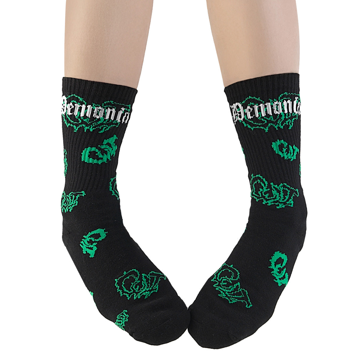 Demonia DH-20 Black Green Socks Main image