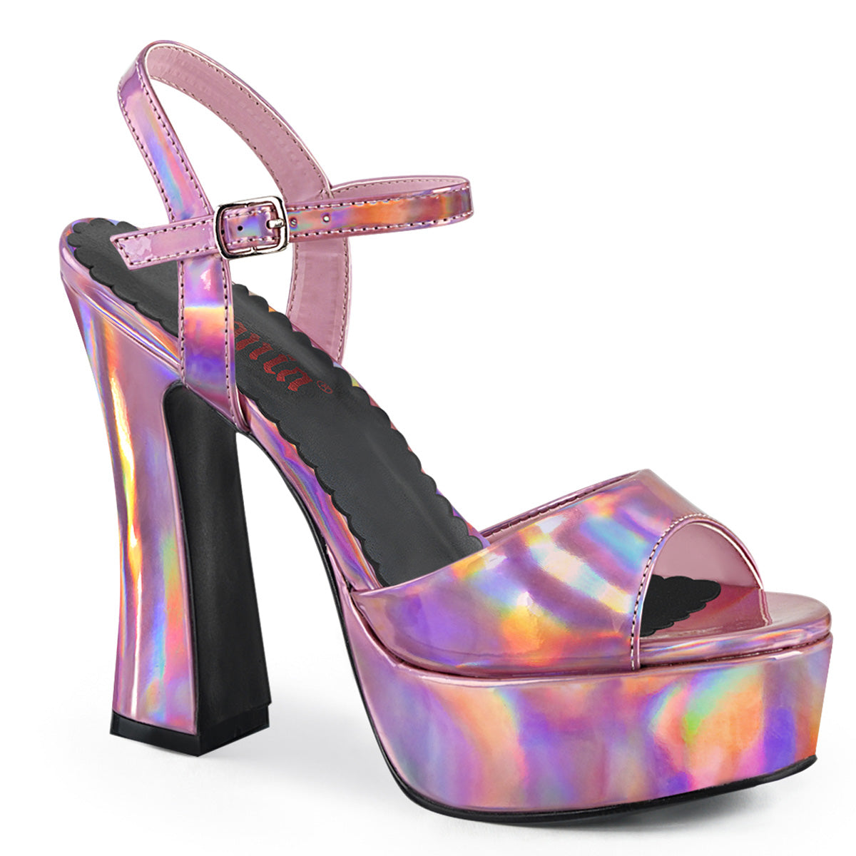 Demonia DOLLY-09 Pink Hologram Sandals Main image