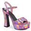 Demonia DOLLY-09 Pink Hologram Sandals