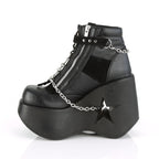 Demonia DYNAMITE-101 Black Vegan Suede Ankle Boots