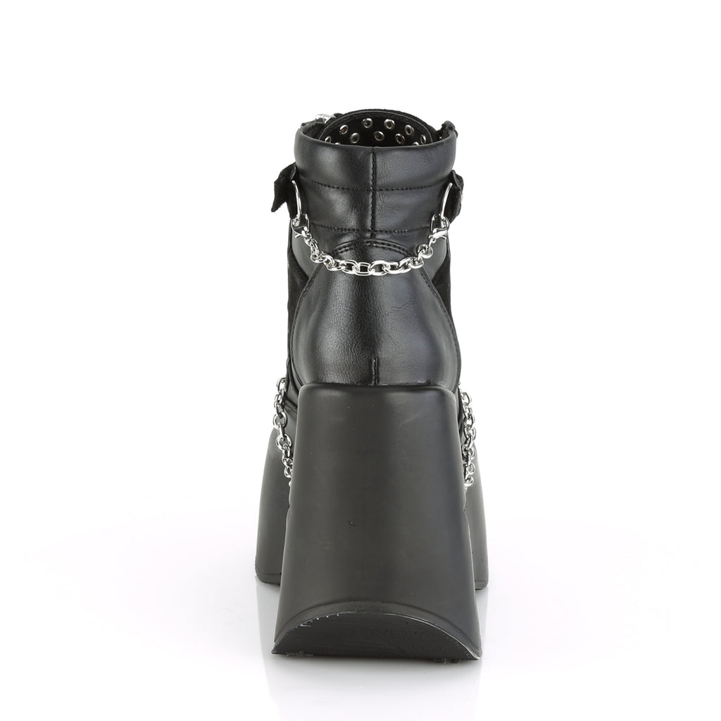 Demonia DYNAMITE-101 Black Vegan Suede Ankle Boots