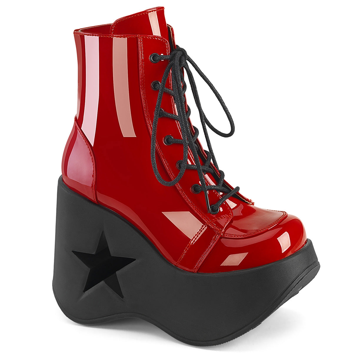 Demonia DYNAMITE-106 Red Ankle Boots Main image