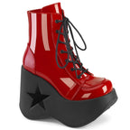 Demonia DYNAMITE-106 Red Ankle Boots