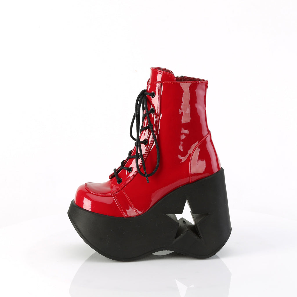 Demonia DYNAMITE-106 Red Ankle Boots