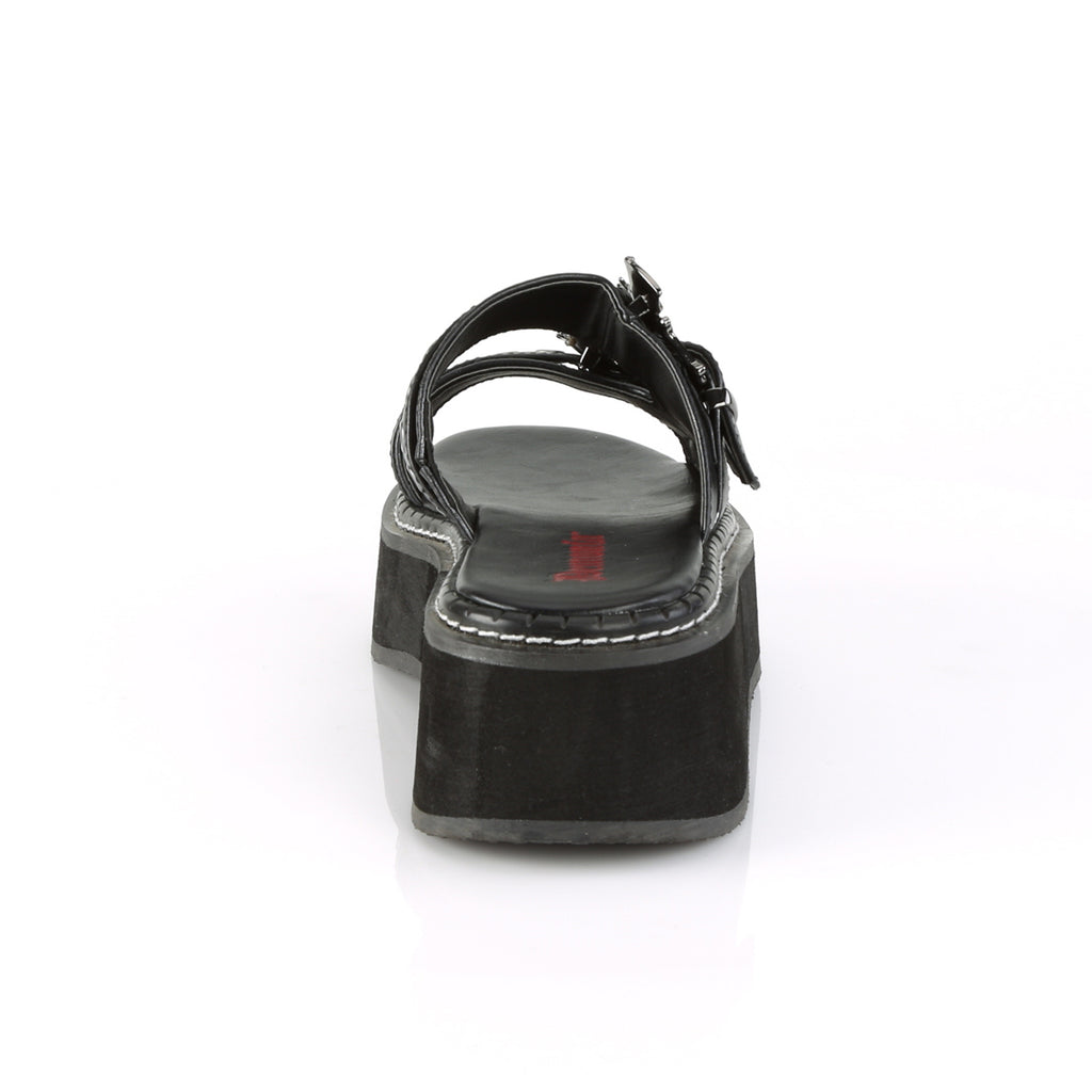 EMILY-100 Black Vegan Leather