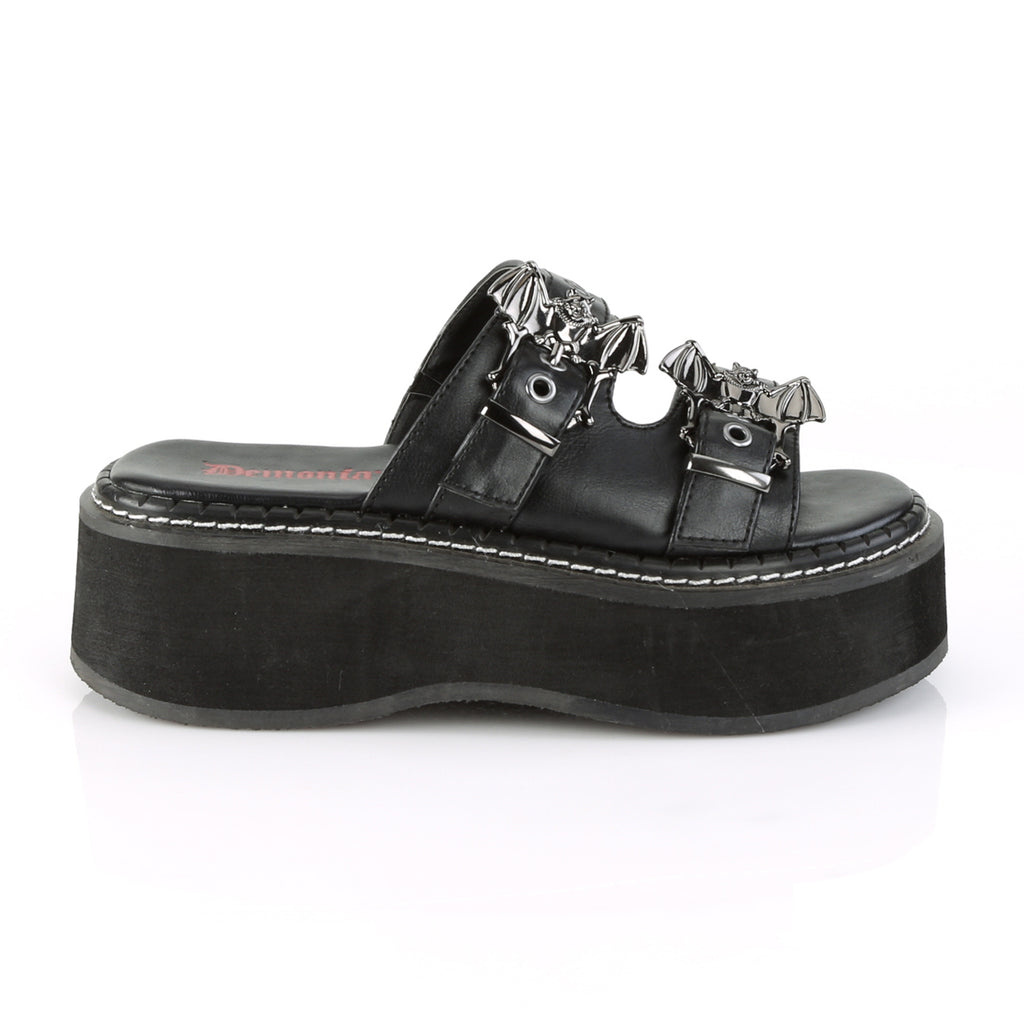 EMILY-100 Black Vegan Leather