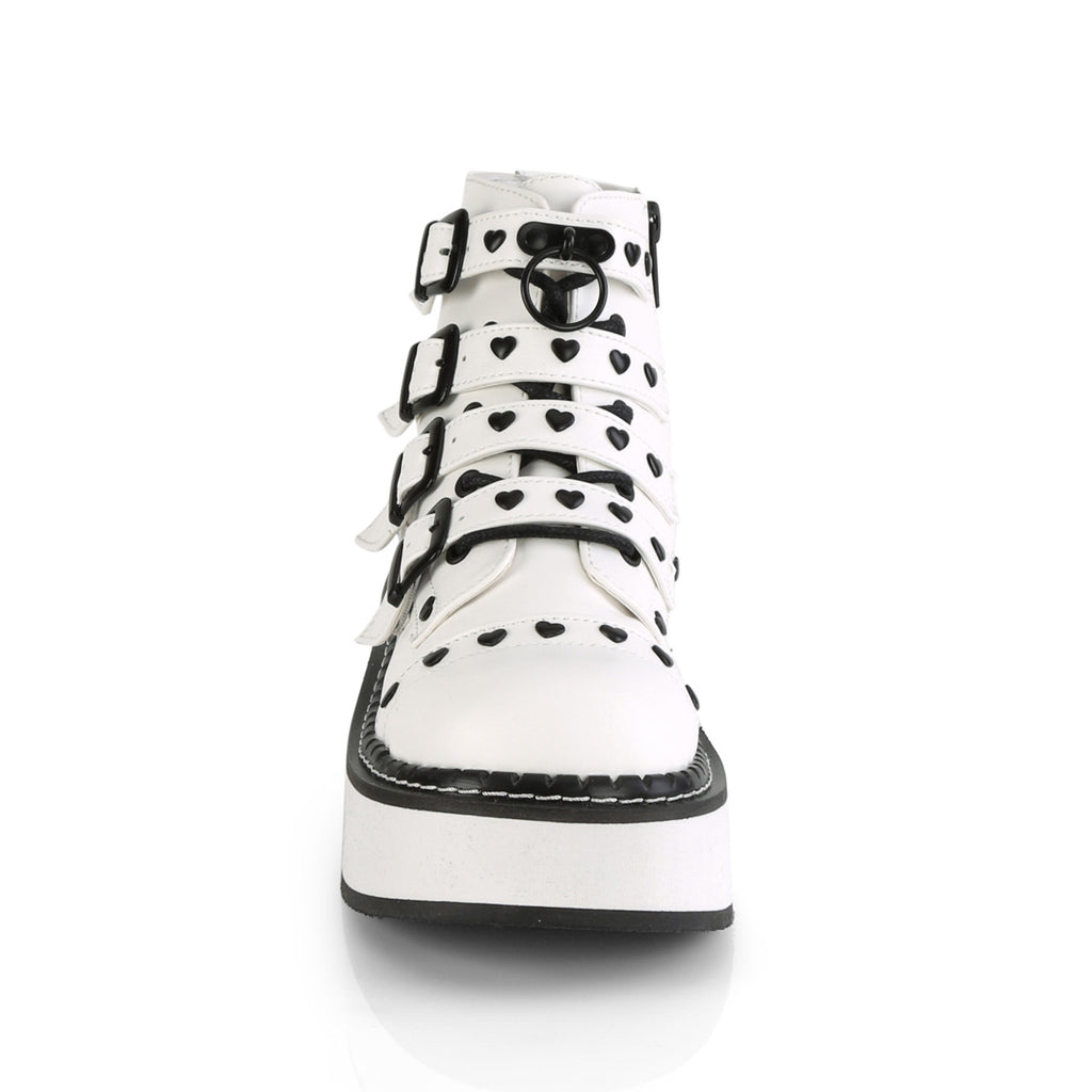 EMILY-315 White Vegan Leather